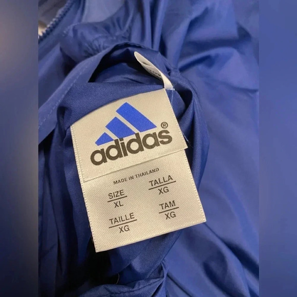 Men’s Adidas Reversible Full Zip Hooded Vest Blue - Picture 8 of 9